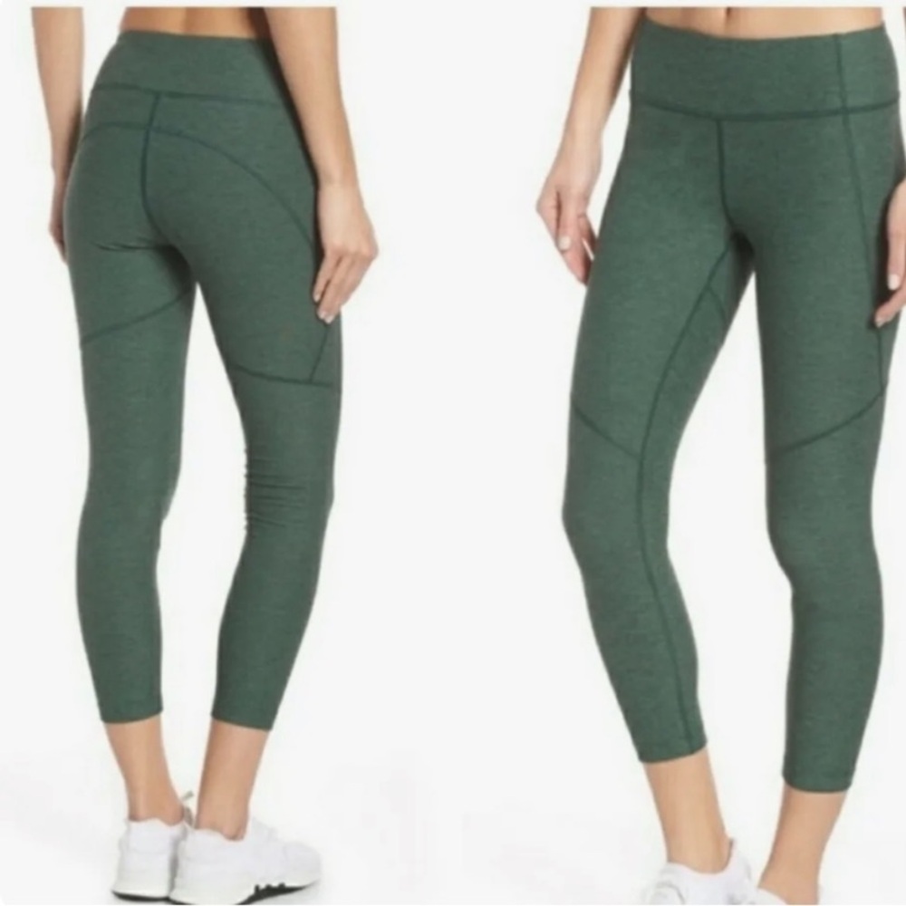Outdoor Voices Green High-Rise Seam Leggings